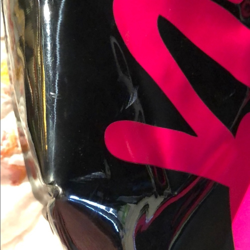 Victoria’s Secret shiny black vinyl bag - Picture 5 of 7